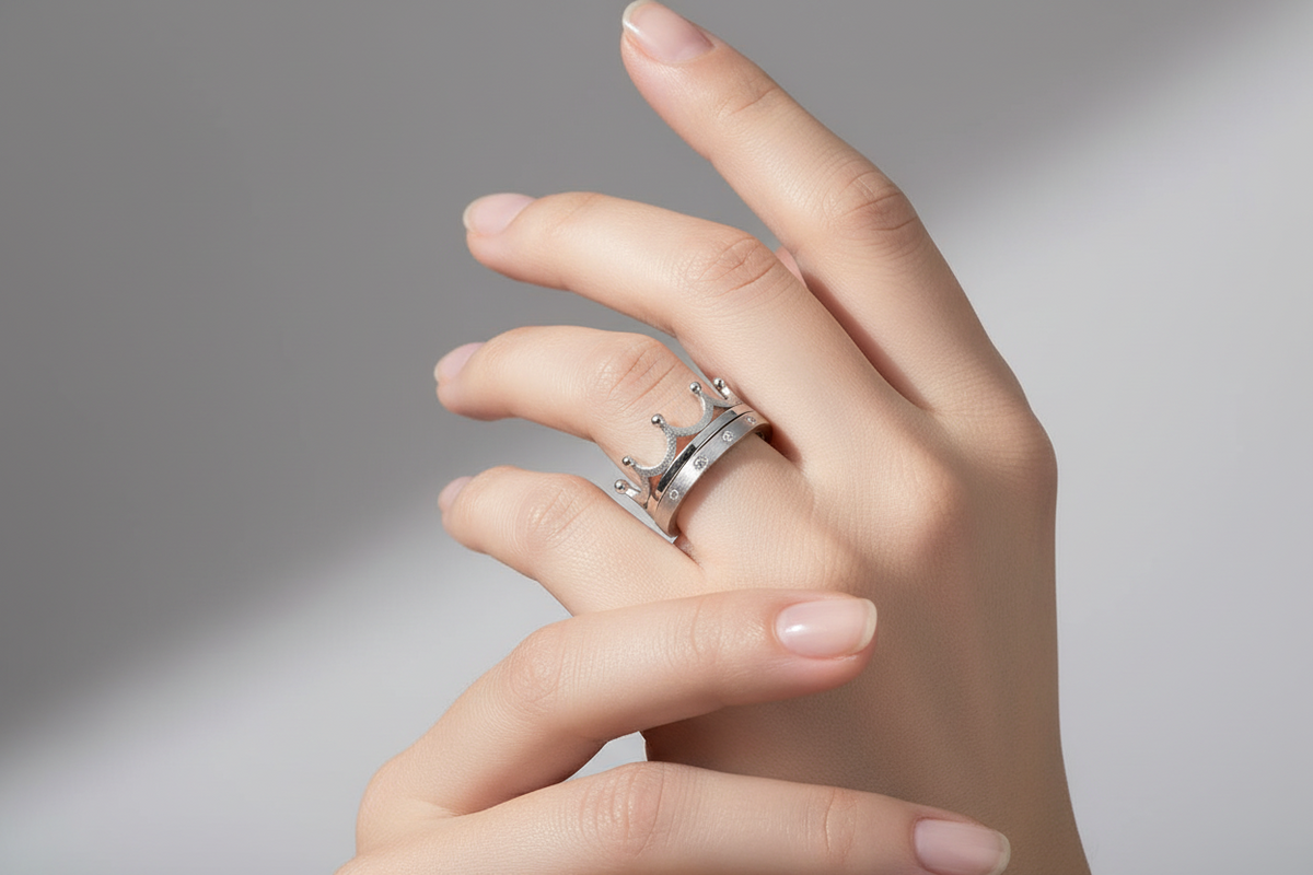 Crown Unisex Ring – 925 Sterling Silver