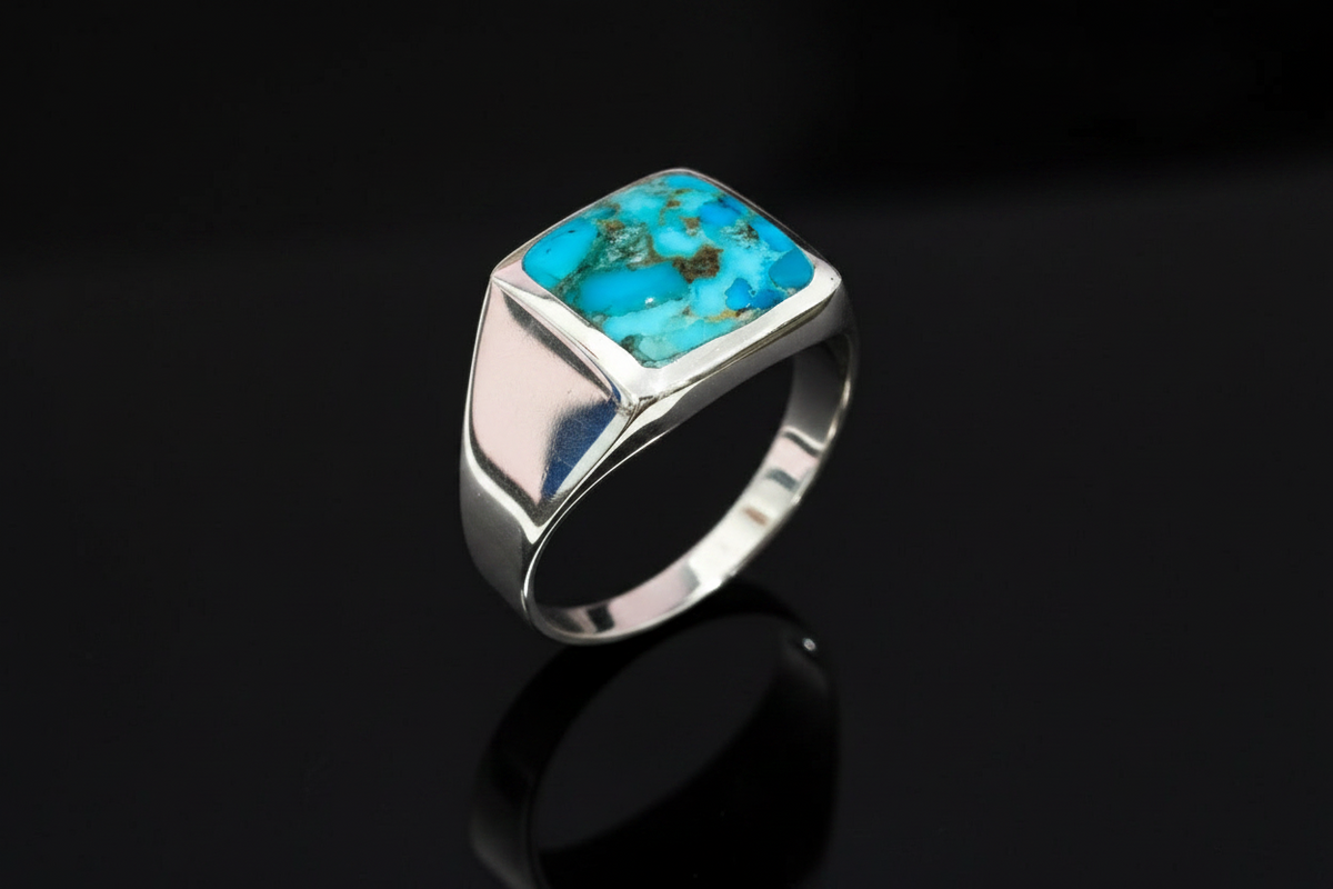 Formal Turquoise Men's Ring