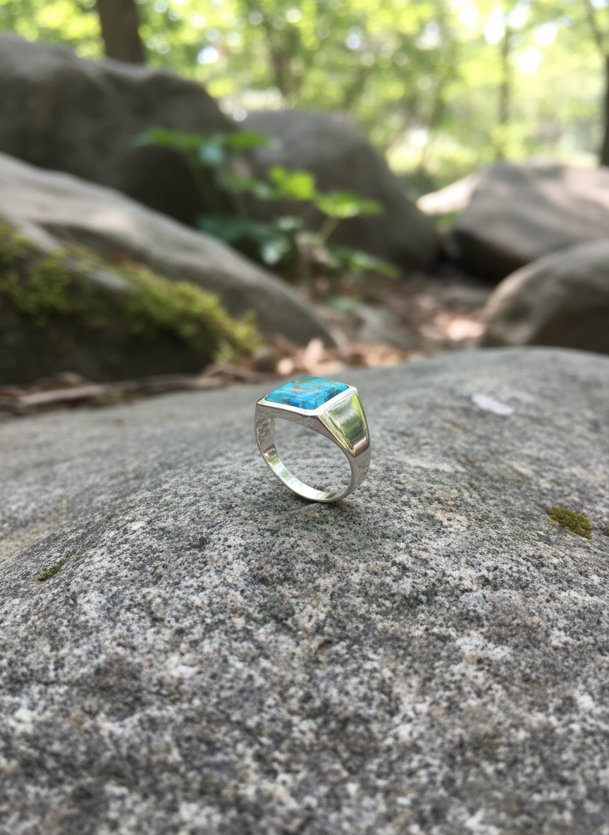Formal Turquoise Men's Ring
