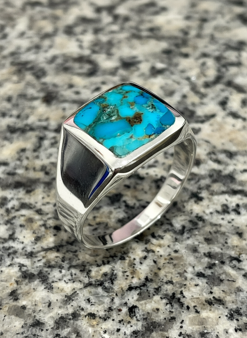 Formal Turquoise Men's Ring