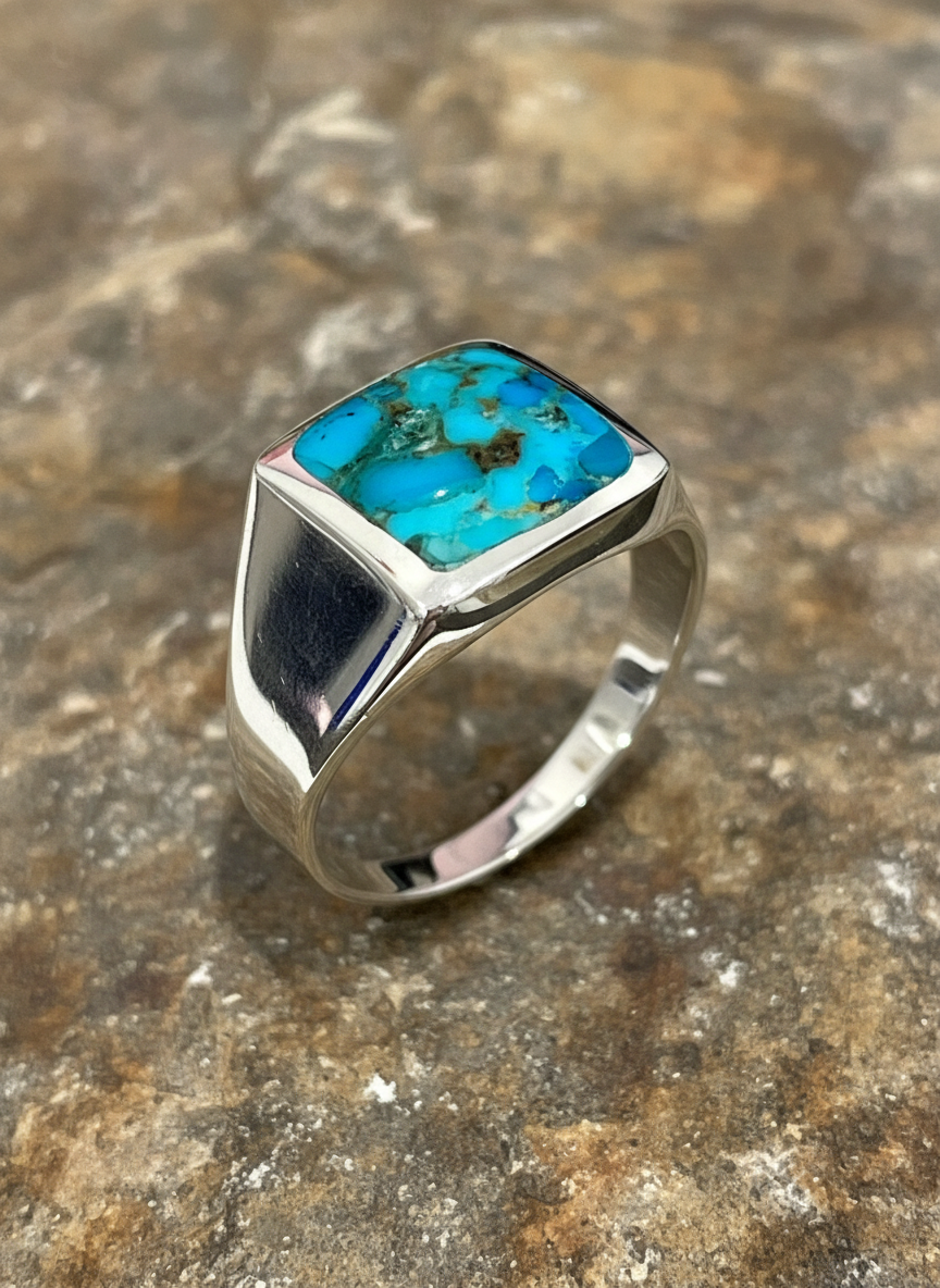 Formal Turquoise Men's Ring