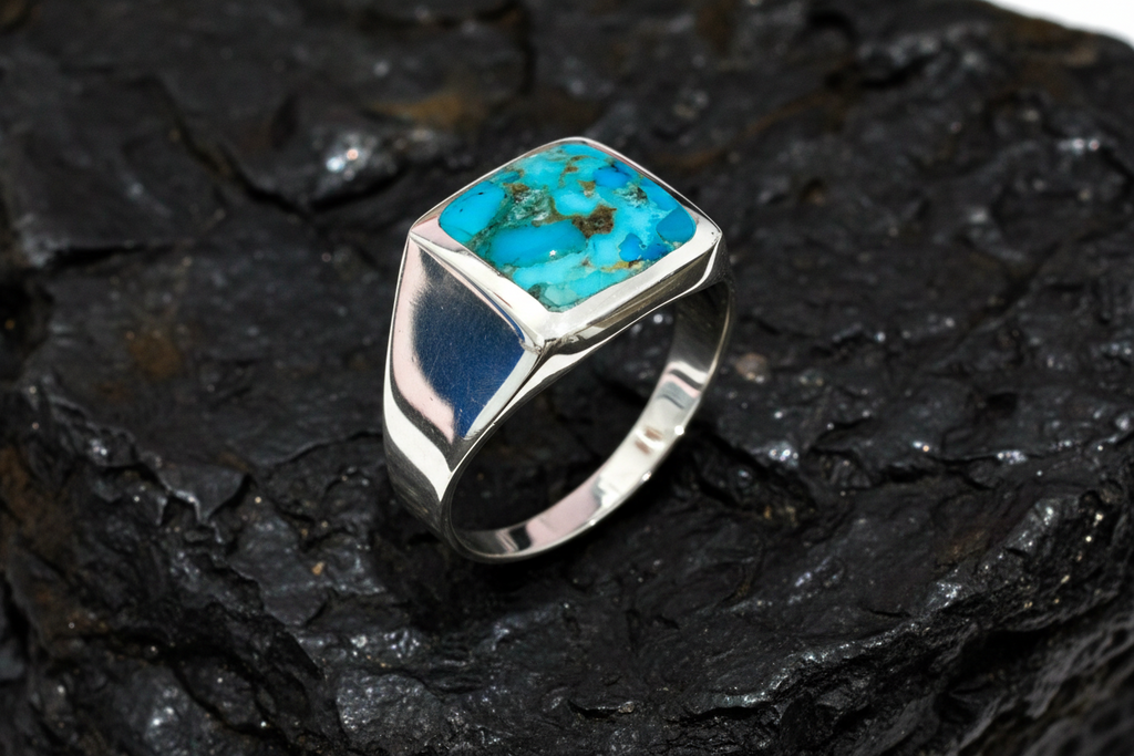 Formal Turquoise Men's Ring