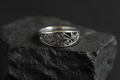 Evil Eye Leaf Vines Ring