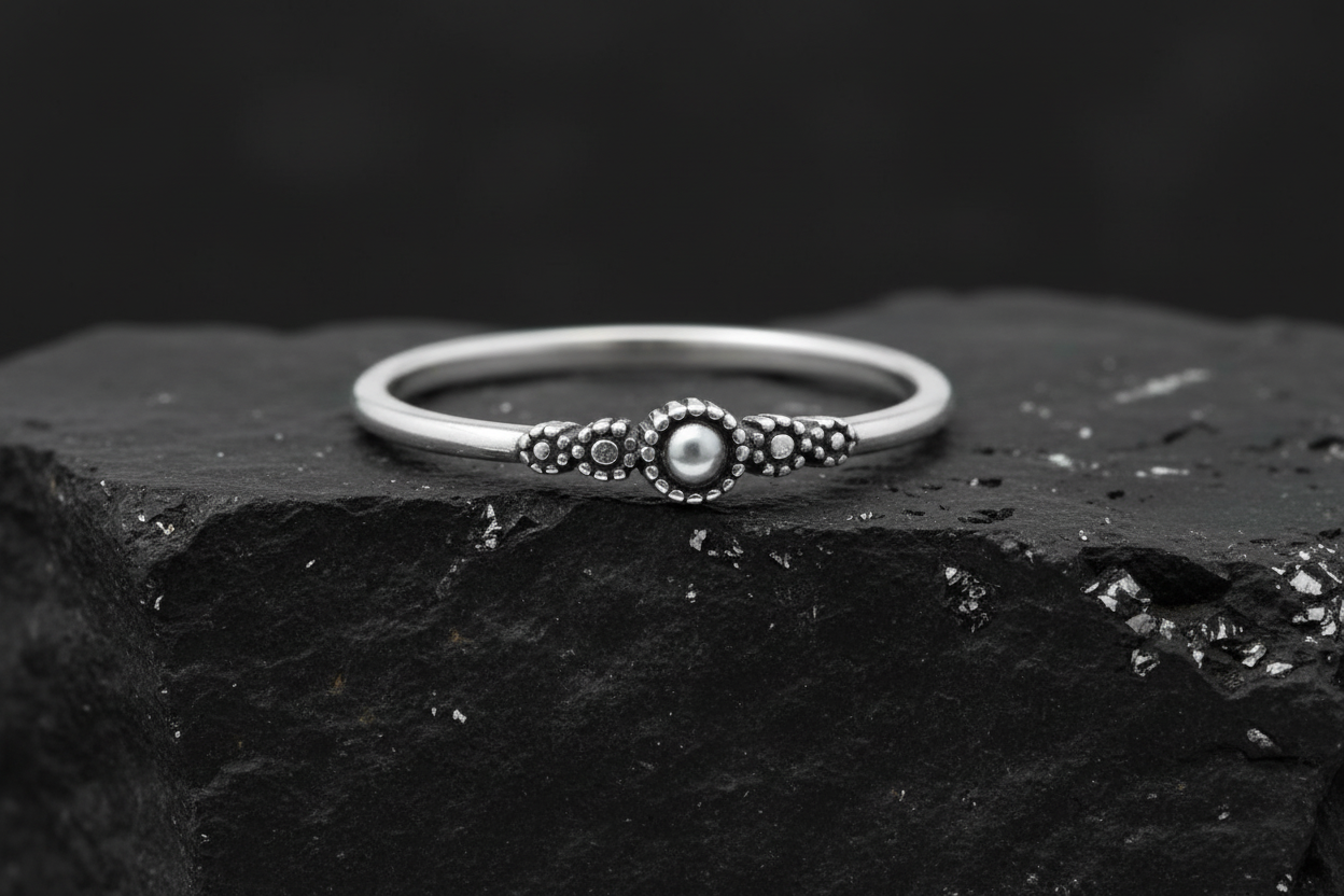 Sterling Silver Dainty Bali Ring, Thin Band, 925 Minimalist Ring, Women's Simple Ring, 925 Stamped, Stack Ring,