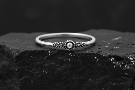 Sterling Silver Dainty Bali Ring, Thin Band, 925 Minimalist Ring, Women's Simple Ring, 925 Stamped, Stack Ring,