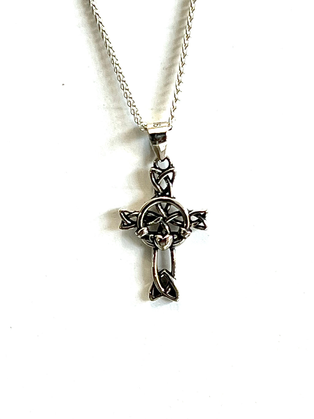 Celtic Irish Claddagh Pendant 925 Sterling Silver