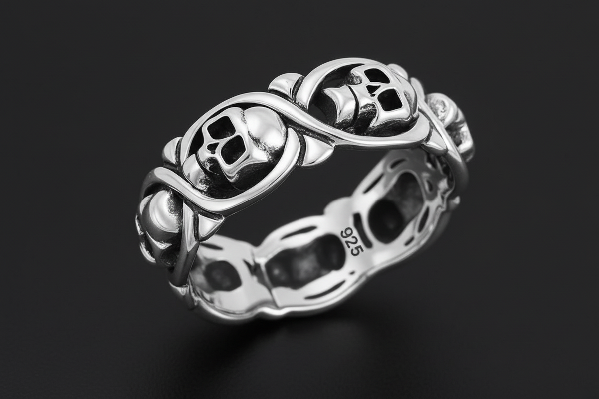 All Around Skulls Ring
