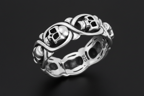 All Around Skulls Ring