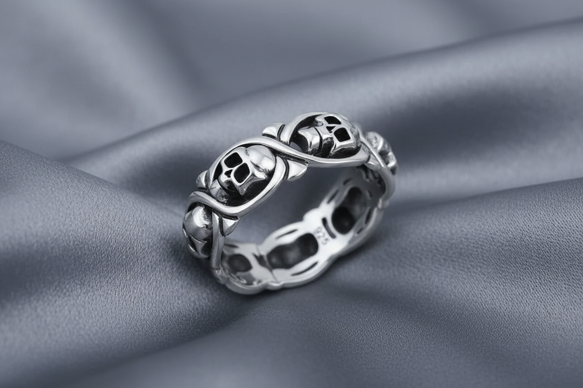 All Around Skulls Ring