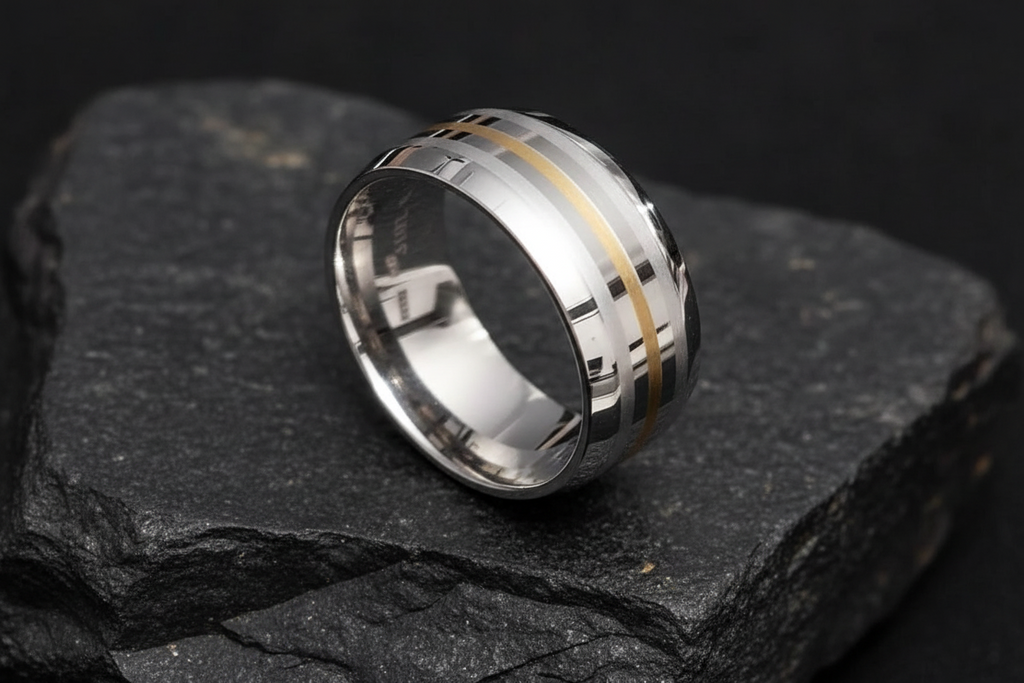 Simple Stainless Steel Men's Ring