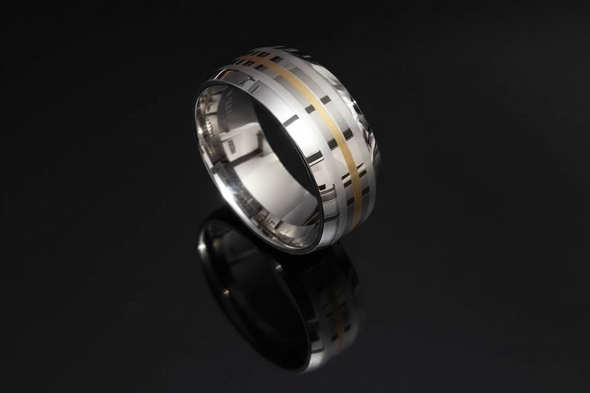 Simple Stainless Steel Men's Ring