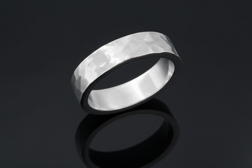 Hammer Band Sterling Silver Men's Ring