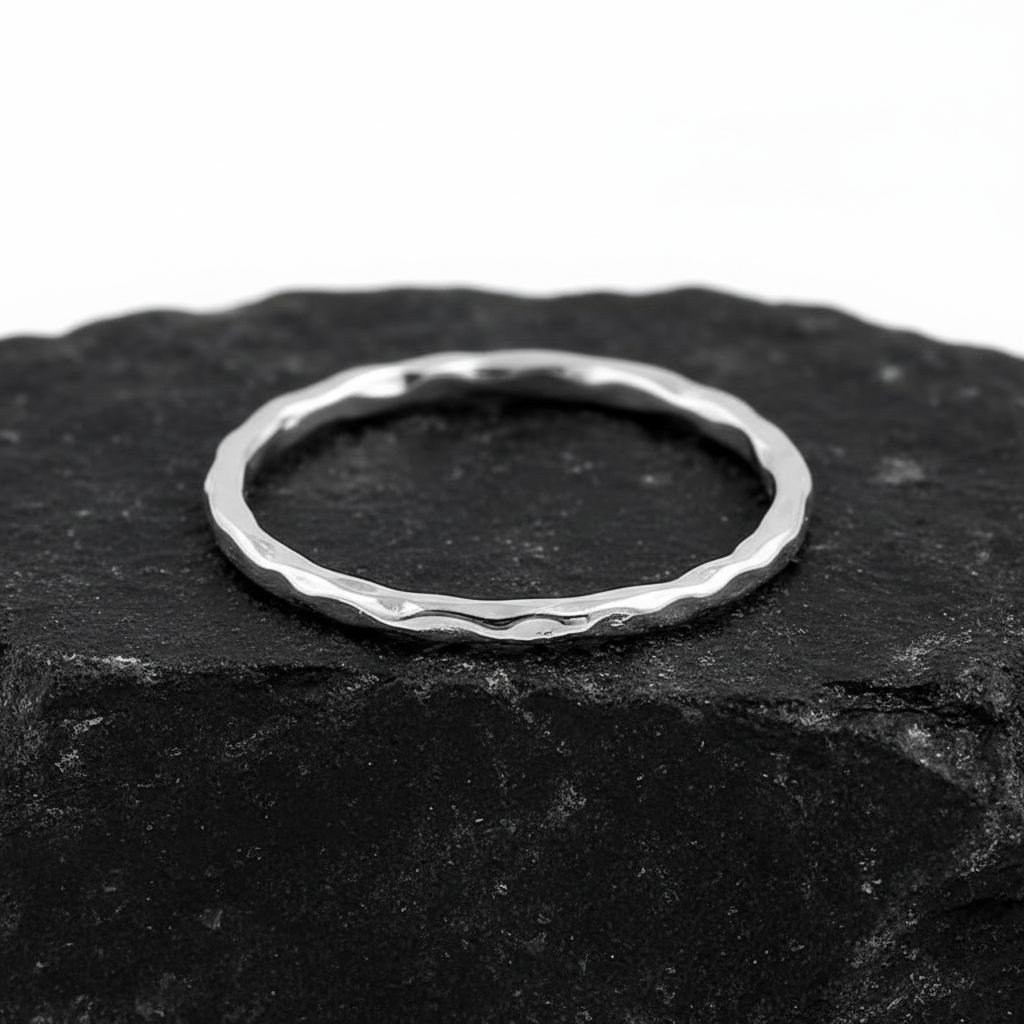 Hammered Ring – 925 Sterling Silver with Finish