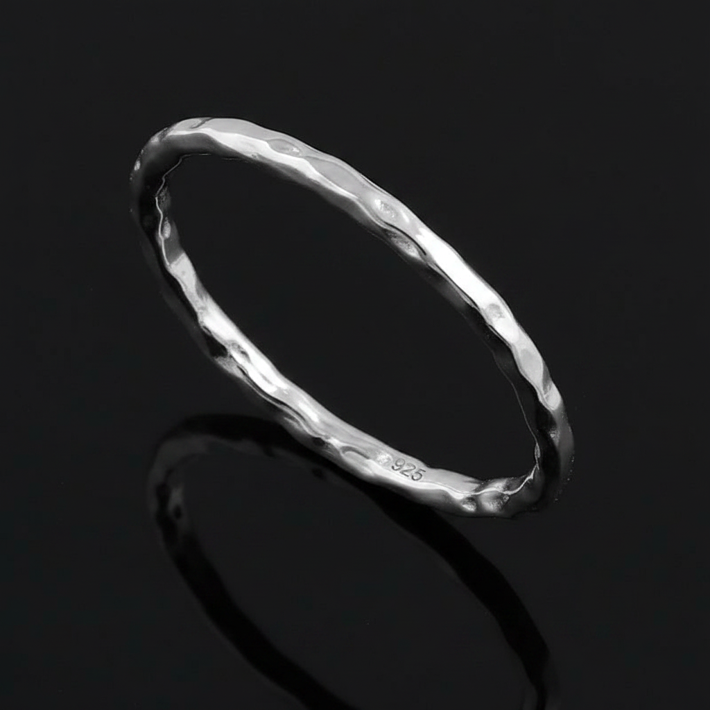 Hammered Ring – 925 Sterling Silver with Finish