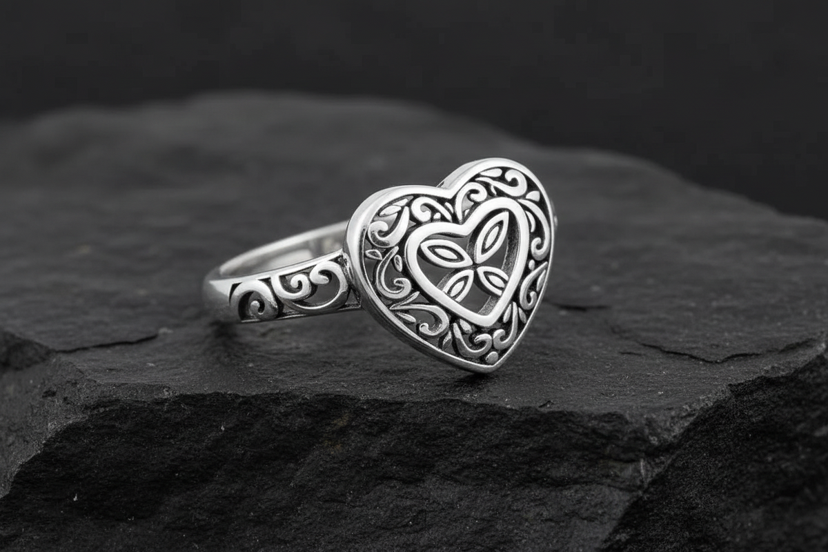 Inner Outer Love Ring – Sterling Silver with Oxidized Finish