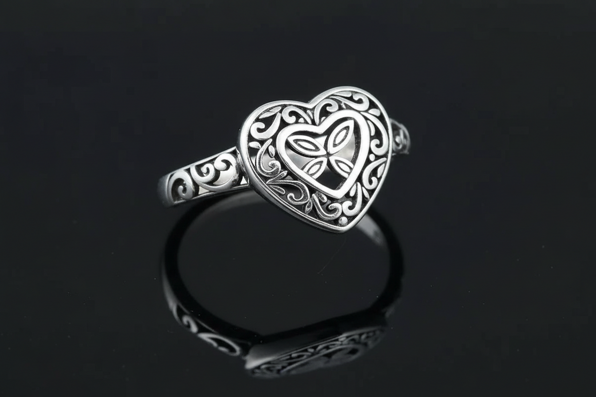 Inner Outer Love Ring – Sterling Silver with Oxidized Finish