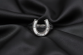 Horse Shoe White Lucky Ring