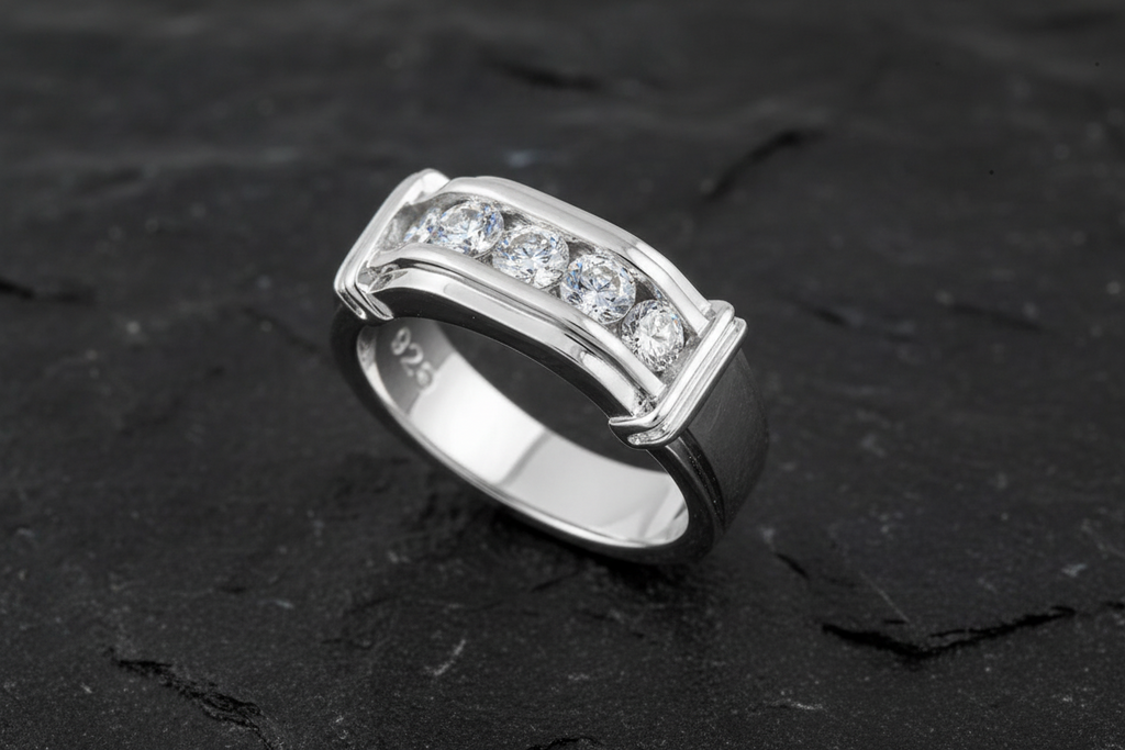 Engagement Diamond Men's Ring – 8.2mm Band Width
