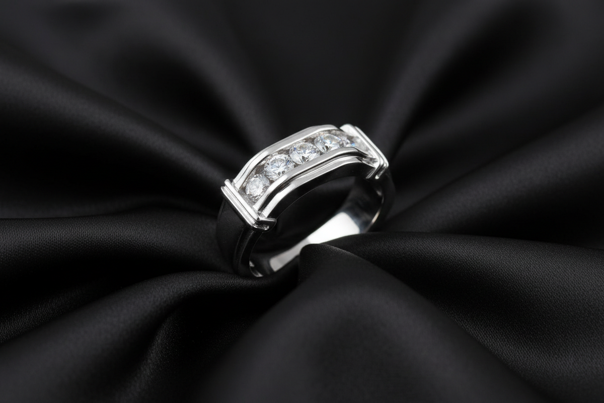 Engagement Diamond Men's Ring – 8.2mm Band Width