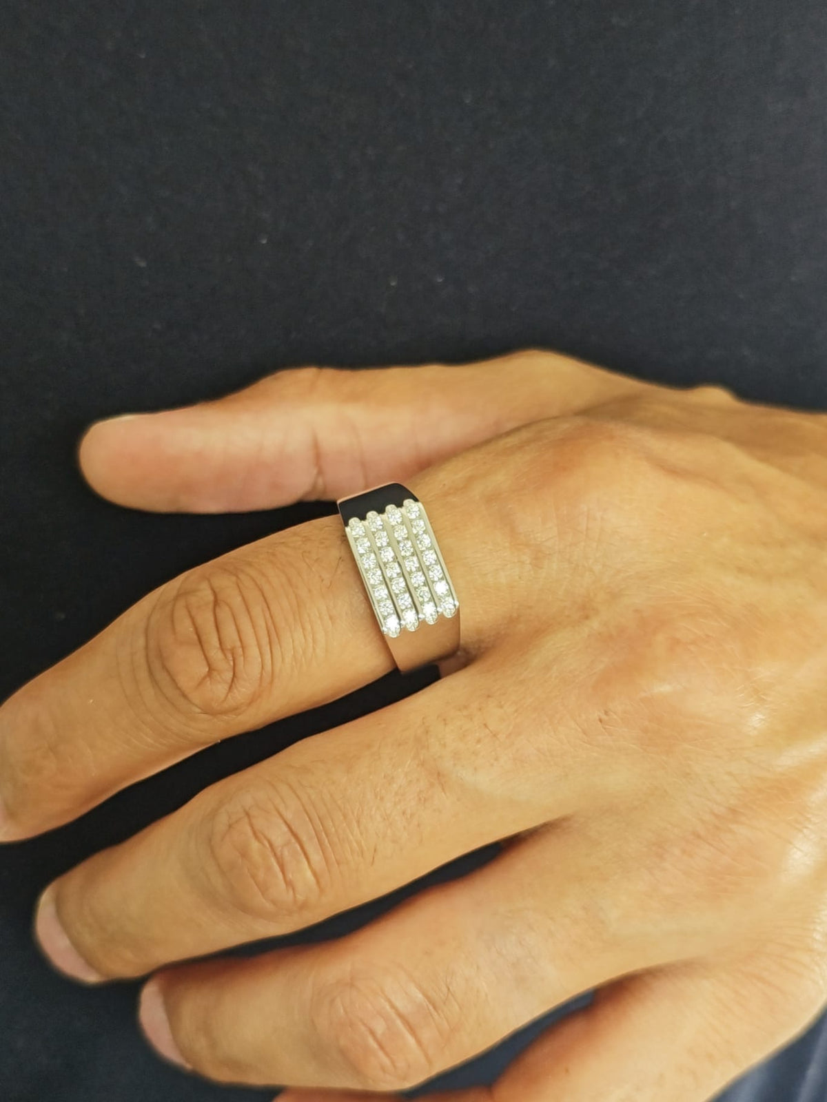 Classy Stone Men's Signet Ring – 925 Sterling Silver