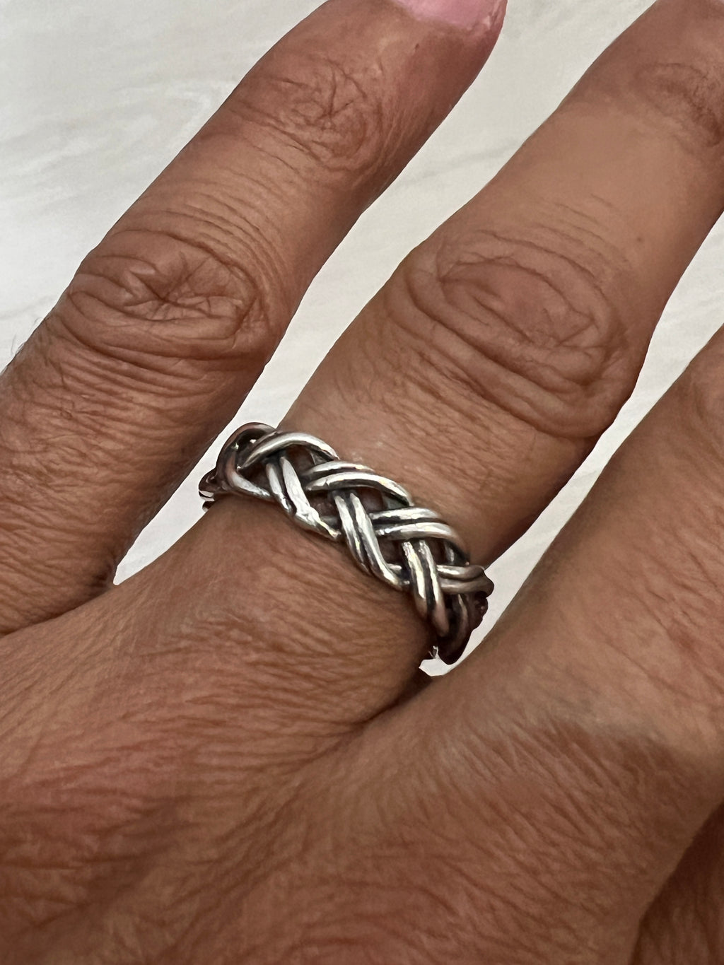 Braided 6mm Woven Unisex Wedding Ring or Daily Wear Band