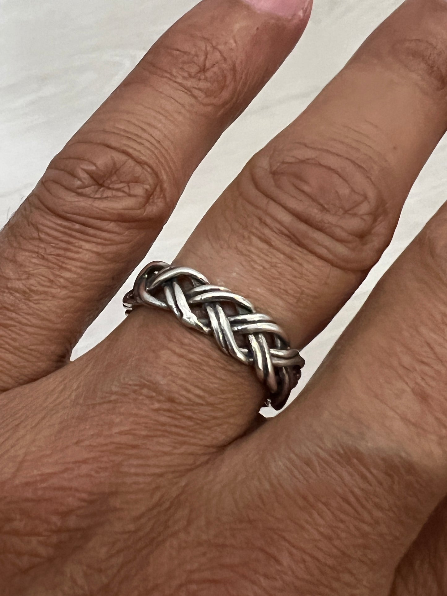 Braided 6mm Woven Unisex Wedding Ring or Daily Wear Band