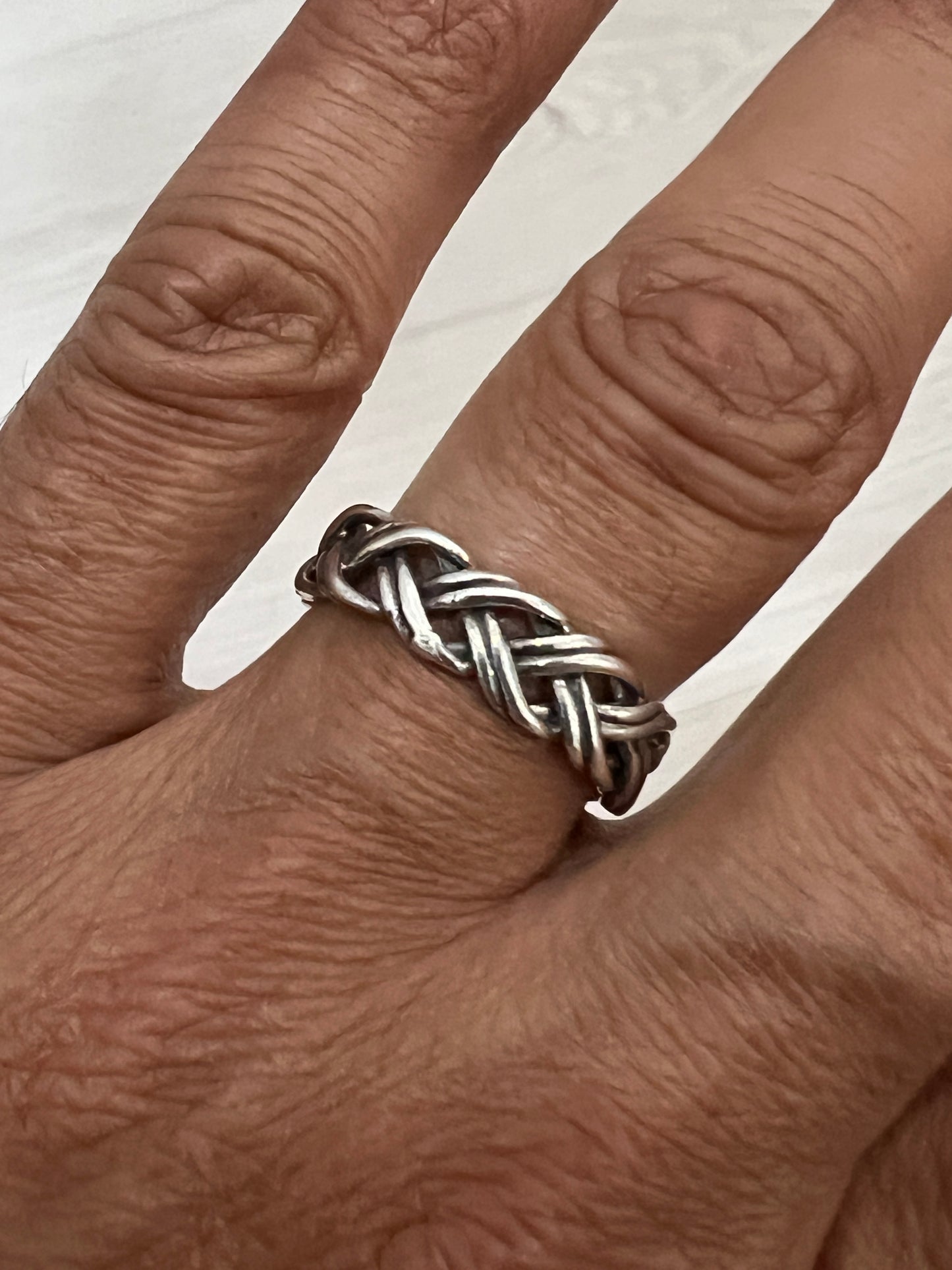 Braided 6mm Woven Unisex Wedding Ring or Daily Wear Band