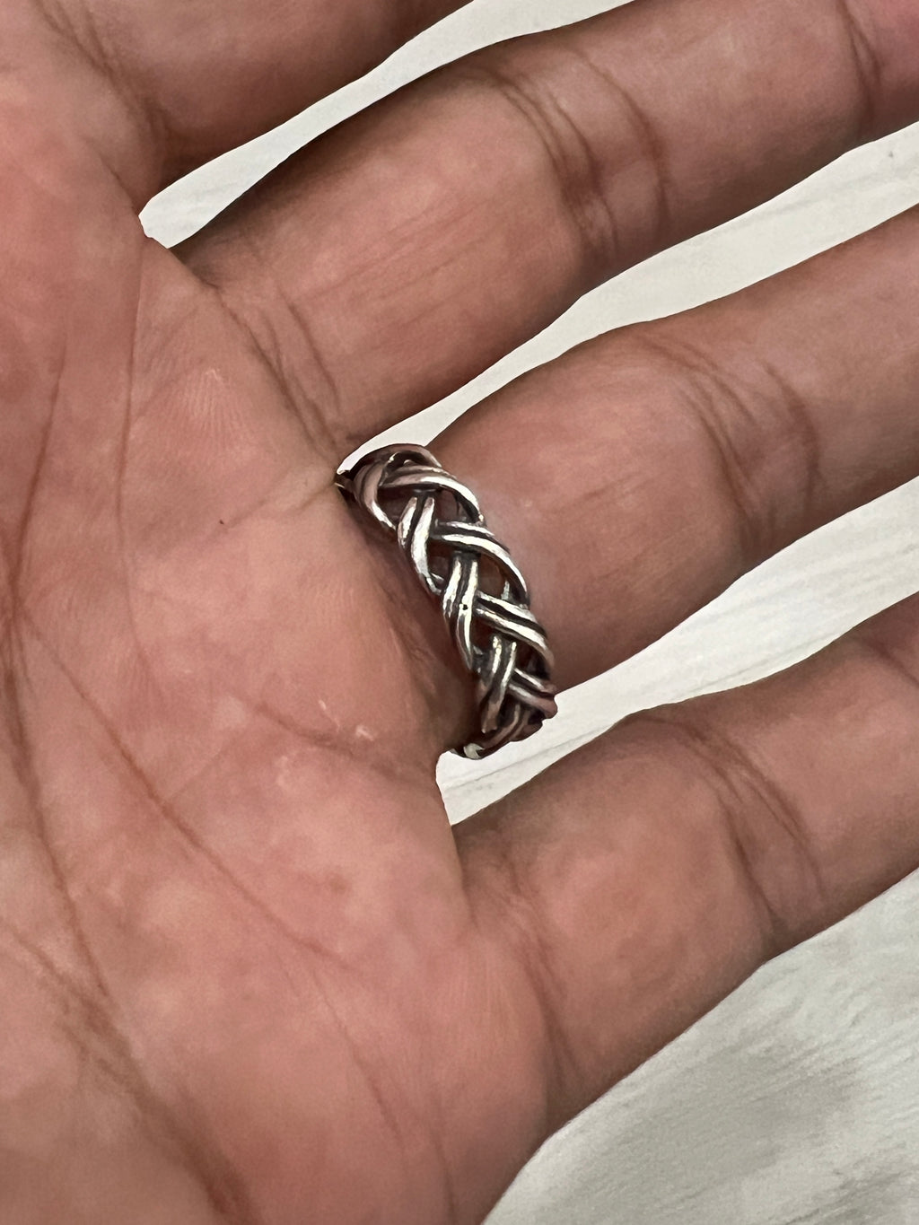 Braided 6mm Woven Unisex Wedding Ring or Daily Wear Band