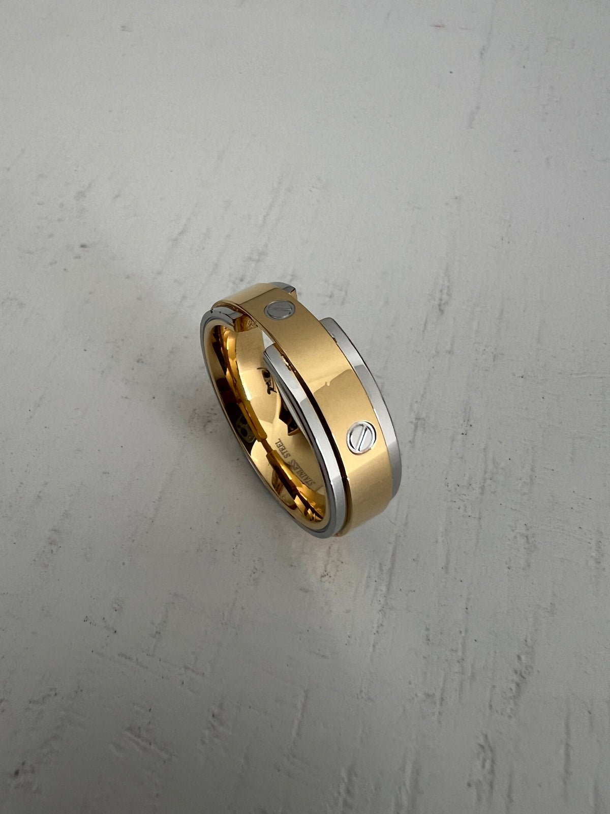 Gold Unisex Ring – Stainless Steel with High Polish Finish