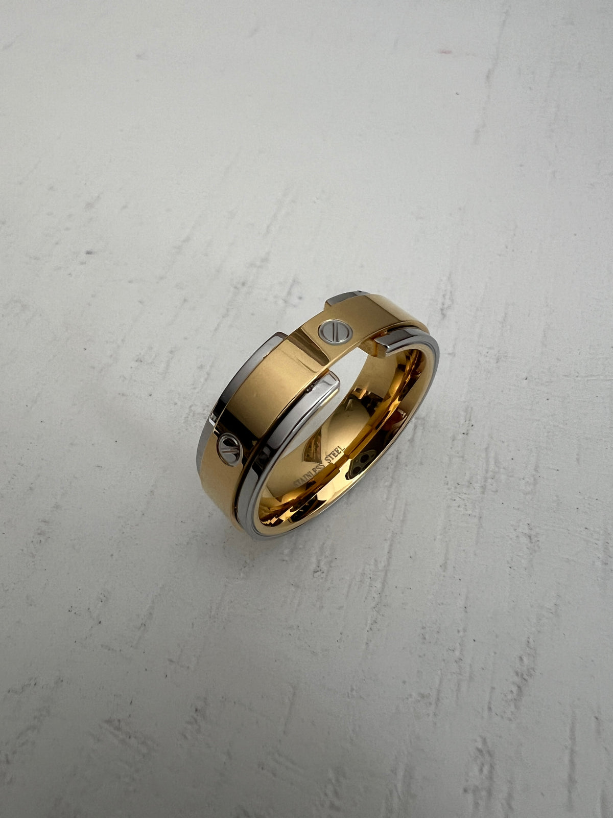 Gold Unisex Ring – Stainless Steel with High Polish Finish