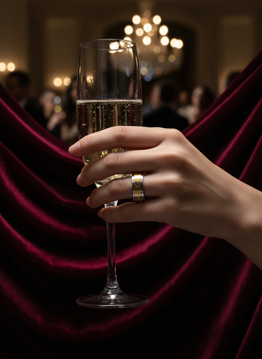 Gold/Silver Stainless Steel Band Ring: High Polish Unisex Jewelry (Size 13)