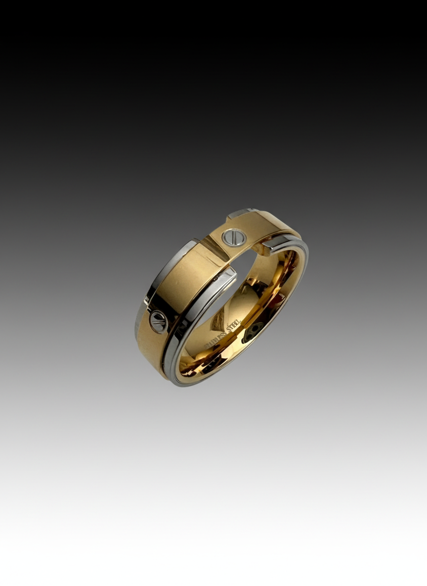 Gold Unisex Ring – Stainless Steel with High Polish Finish