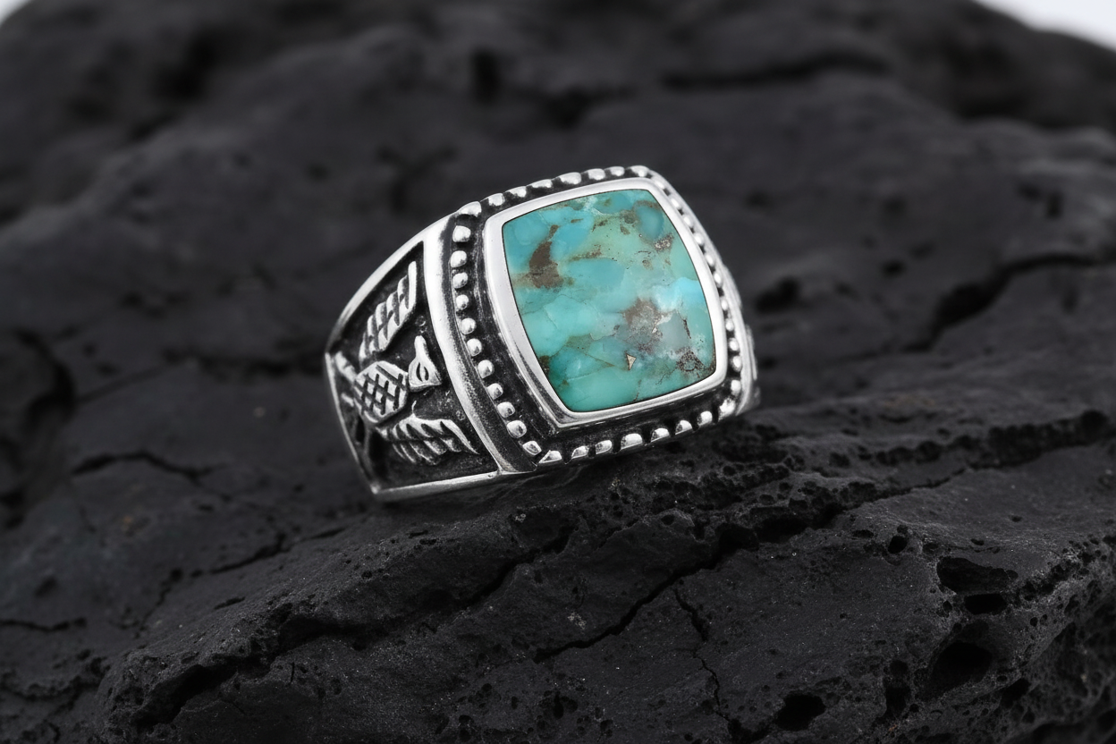Kingsman Turquoise Eagle Ring