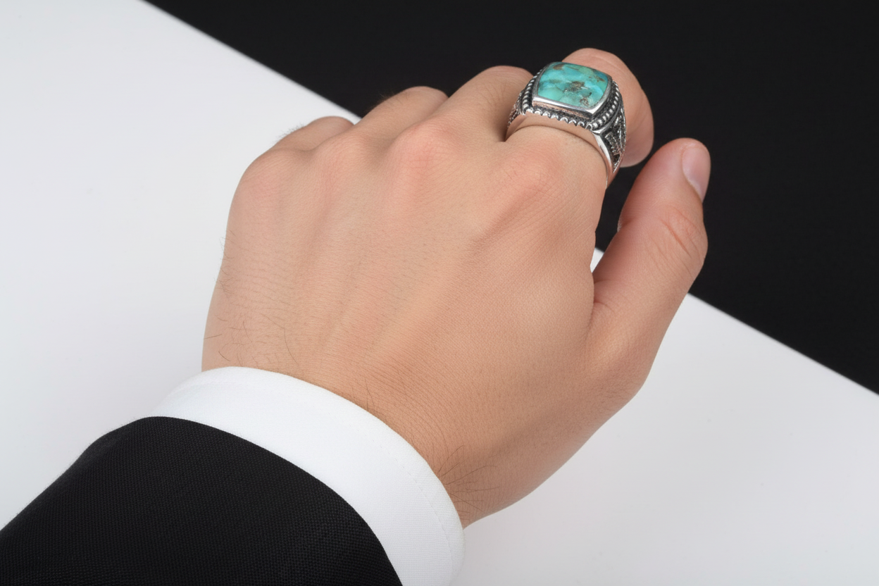 Kingsman Turquoise Eagle Ring