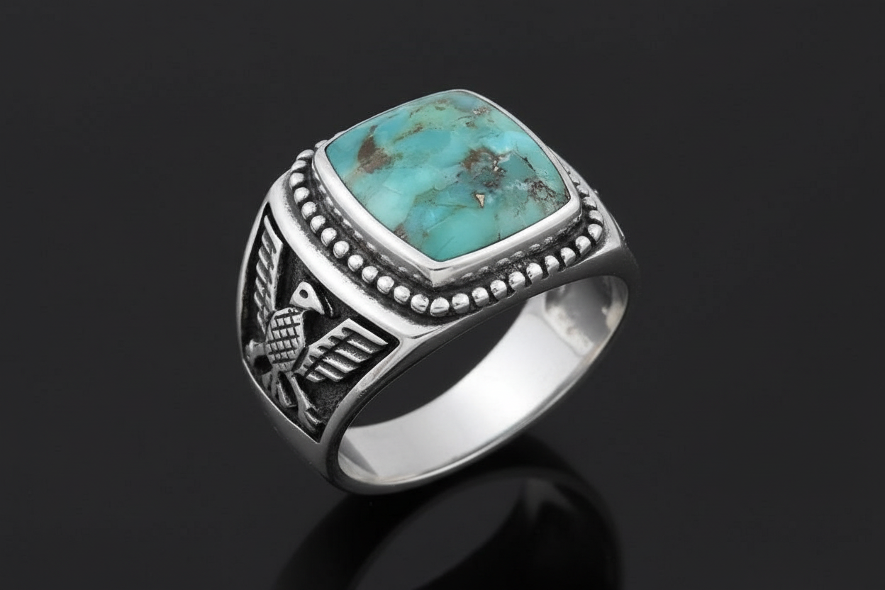 Kingsman Turquoise Eagle Ring