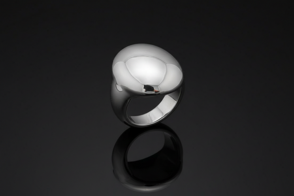 Large Bold Dome Chunky Ring – Sterling Silver