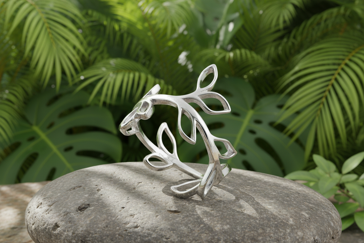 Leaves Women's Statement Ring – 925 Sterling Silver