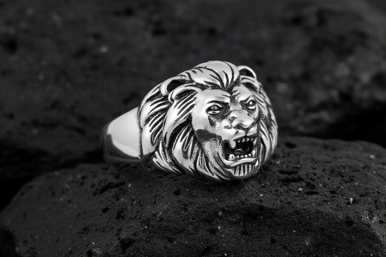 King of the Jungle Lion Ring