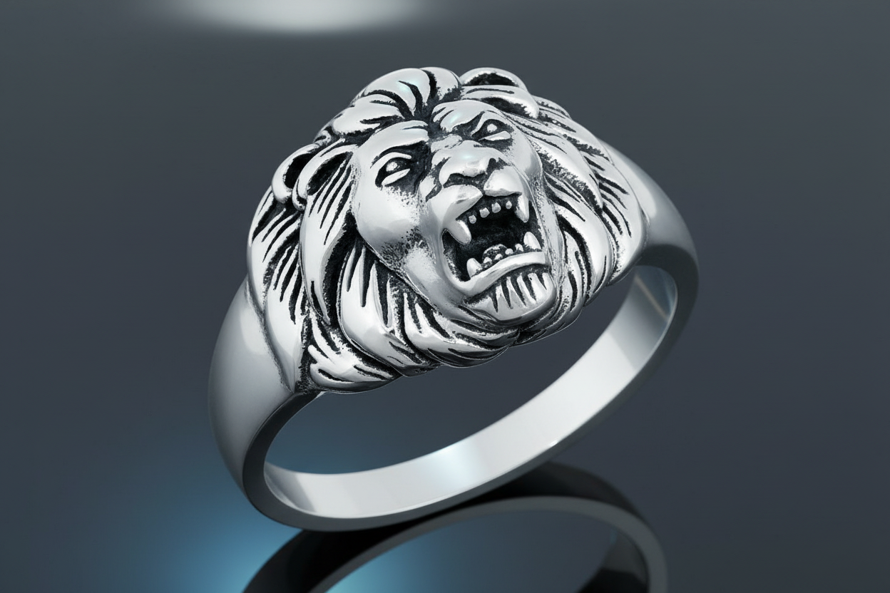 King of the Jungle Lion Ring