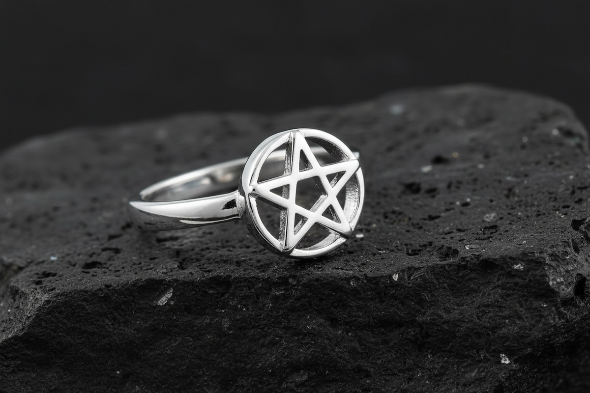 Pentagram Gothic Celtic Ring