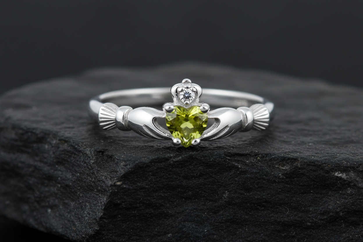 Claddagh Peridot Ring