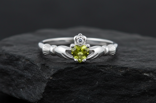 Claddagh Peridot Ring