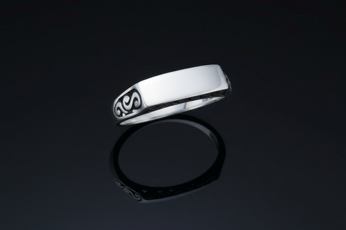 4.8mm Oxidized Design Ring – Sterling Silver