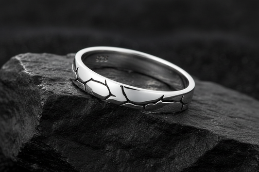 Oxidized Sterling Silver Design Ring