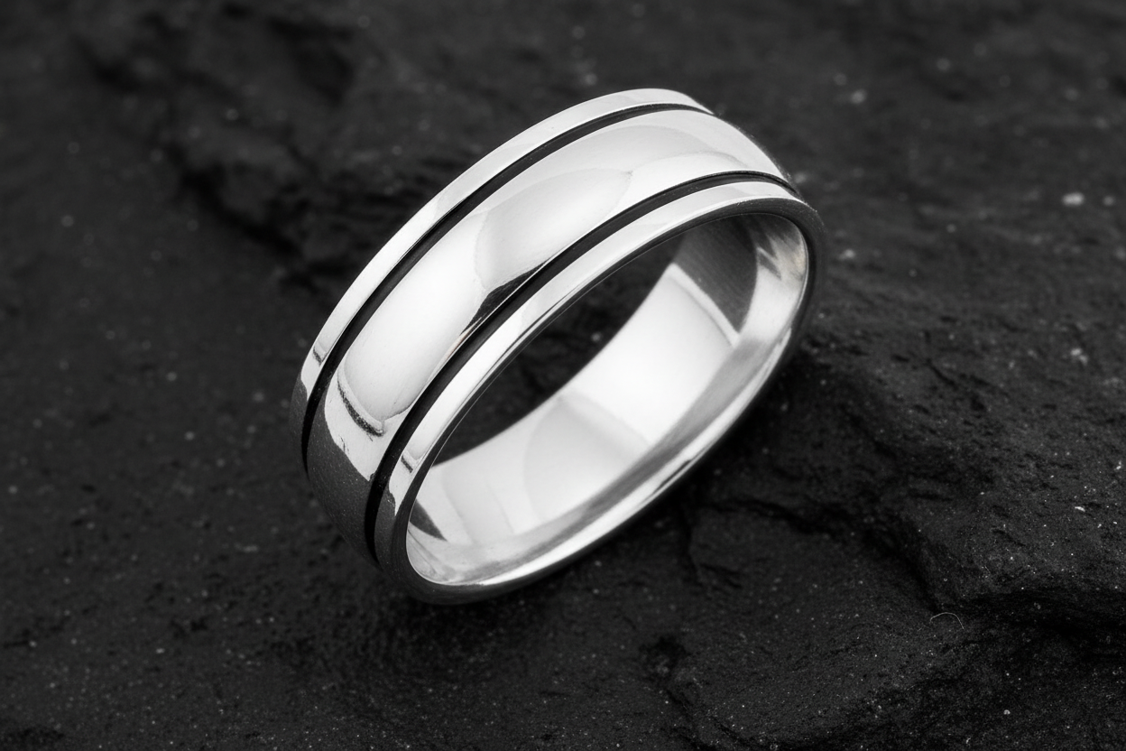 Spinner Band Sterling Silver Tarnish Free