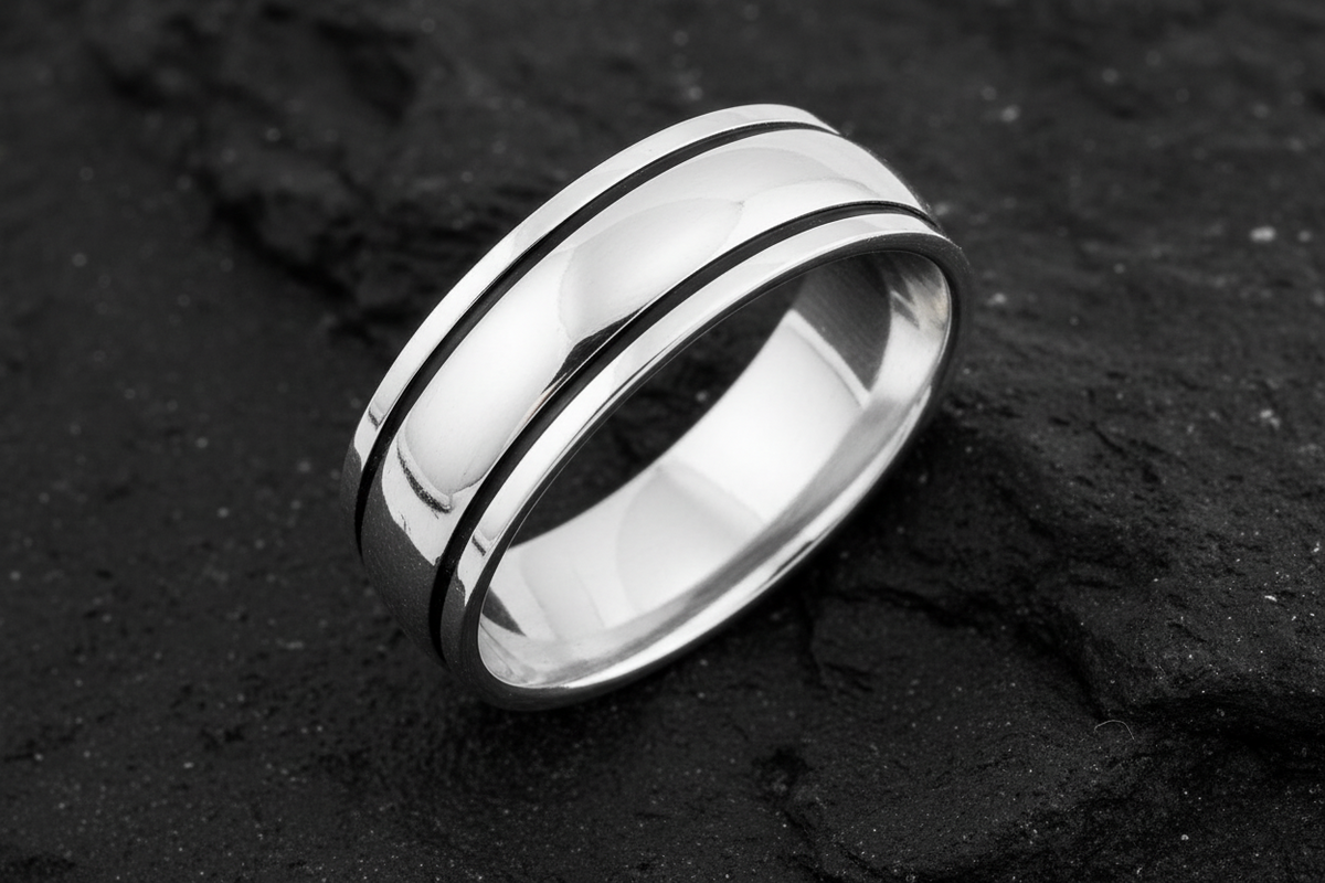 Spinner Band Sterling Silver Tarnish Free