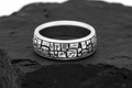 Stonework Men's Ring – 925 Sterling Silver with 8.2mm Band Width