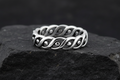 Spiral Eye Unisex Wedding Ring – Sterling Silver