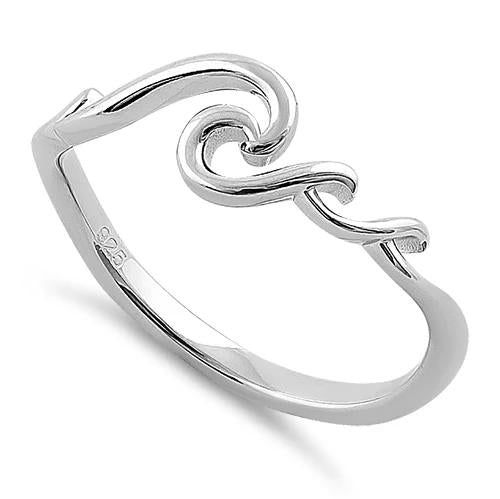 Sterling Silver Waves Ring, Rolling Wave Ring, Beach Wave Ring, Ocean Tide Ring, 925 Stamped, Summer Ring, non tarnish jewelry