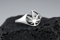 Marijuana Women's Ring – Sterling Silver